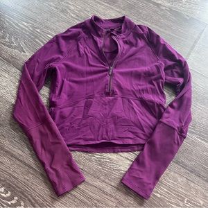 Lululemon cropped quarter zip